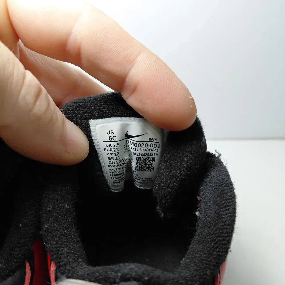 Nike Air More Uptempo Toddler Size 6C Comfy Sneakers Bred Shoes DM0020-001